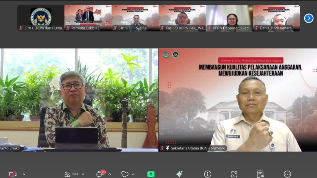 Tingkatkan Kualitas Anggaran, BGN Batu Bara dan Kemenkeu Selenggarakan Webinar Literasi Keuangan